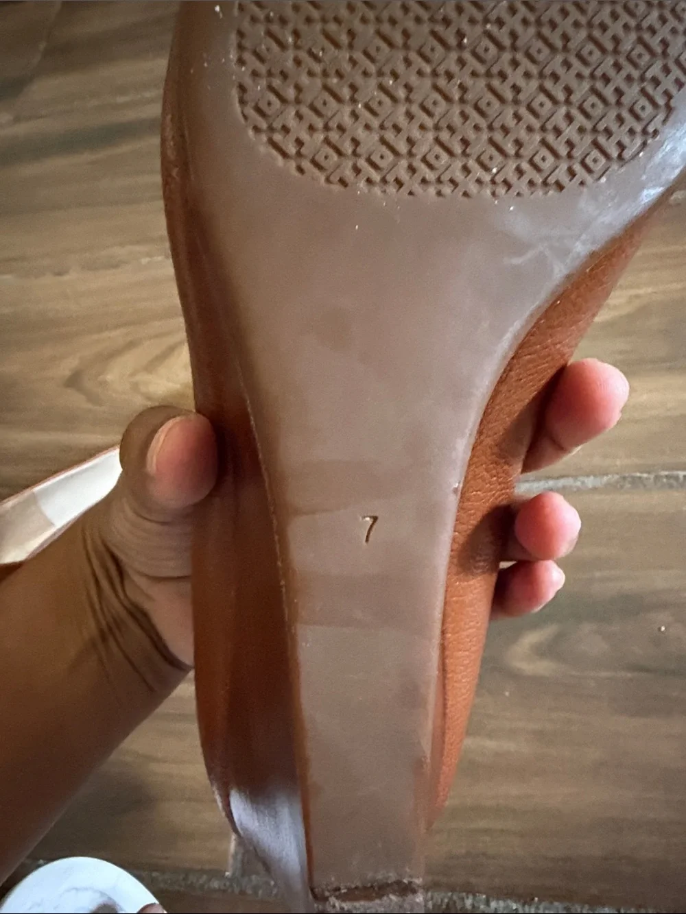 Tory Burch gigi wedges Cognac Leather Logo-Accent shoes